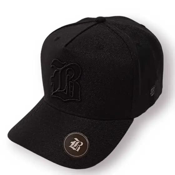 Boné Black Company Preto All Basic Snapback Aba Curva