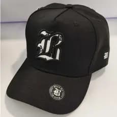 Boné Black.Co Preto White Silkado Snapback Aba Curva
