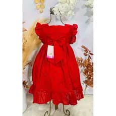 Vestido Rodado  Infantil  Menina  2/4/6 Anos Luxo Festa em Tecido Cambraia Bordada com Forro