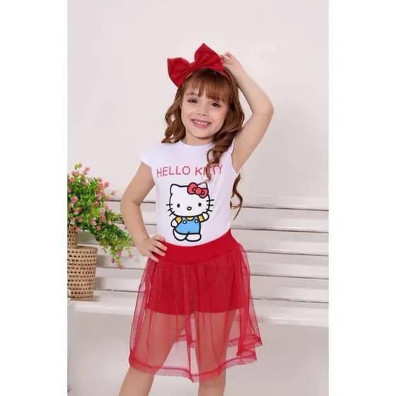 conjunto hello kitty infantil menina tamanhos 2/4/6/8 CORES VÁRIAdas !