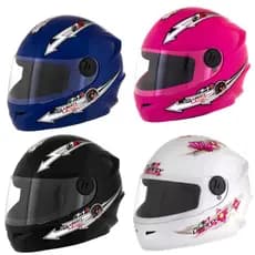 Capacete Infantil  Pro tork 54 New Liberty Four Kids Menino Menina Azul Vermelho Rosa Preto Branco Inmetro Fechado