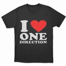Camiseta Banda One Direction I Love One Direction 1D 100% Algodão