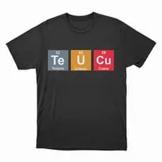 Camiseta Te U Cu Meme Quimica Faculdade Graduação 100% Algodão