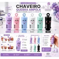 Chaveiro Quebra Ampola Kawaii para Enfermeiros | Abridor de Ampolas Seguro em Impressão 3D 🚑💜