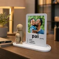Porta Retrato Dia dos Pais em Impressão 3D | Presente Criativo para Pai | Decoração Personalizada