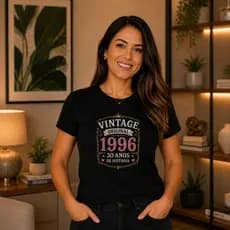 Camiseta Feminina Vintage 1996 30 Anos de História