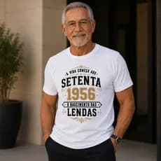 Presente Vovô Marido 70 Anos Camiseta 1956 Nascimento Das Lendas