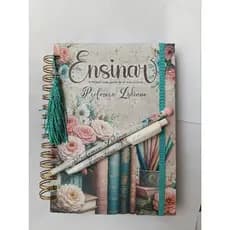 Kit Agenda professora + lápis e caneta personalizada