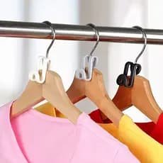 Kit 06pçs  Ganchos Extensor para cabides Conectores Organizadores de espaço, Conexão para cabides ar