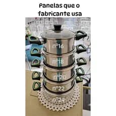 5 peças Jogo Panela Aluminio Polido 5 Pecas Grossa Pesada Duravel
