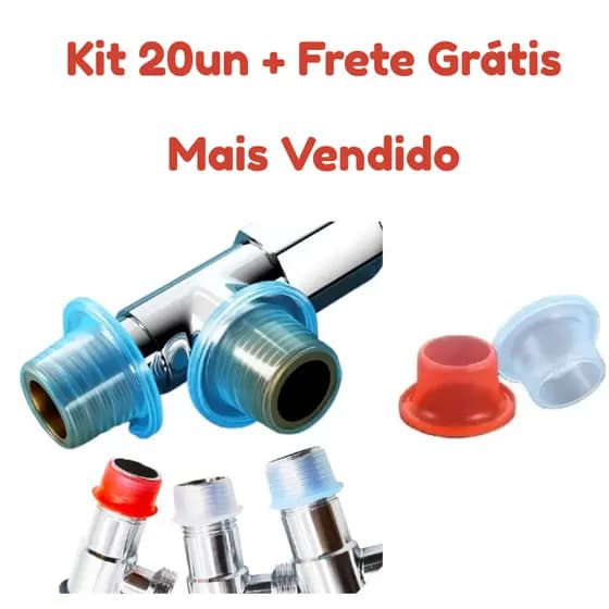 Kit Veda Rosca Silicone 10un ou 20un + Frete Grátis | Torneira Chuveiro 1/2 e 3/4