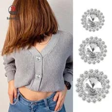 LUOLULULU 10 Pçs/Set Metal Strass Botões De Alta Qualidade Durável Botão De Costura Decoração Artesanal