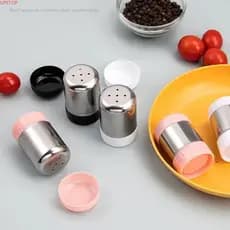 UPSTOP Mini Garrafa De Tempero , Saleiro De Ferramenta De Cozinha De Aço Inoxidável , Com Tampa Contra Poeira Pequena Pi