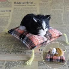 Brinquedo Para Gatos Dormindo UPSTOP , Gato De Pele De Simulação Realista De Gatinho Kawaii , Boneca Animal Fofa E Macia