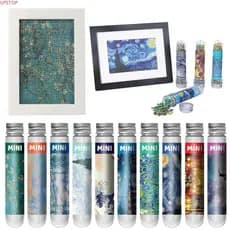 UPSTOP 150 Pçs/Set Quebra-Cabeças , Mini Pintura A Óleo Jigsaw , Tubo De Ensaio Presentes Jogo De Cabeça
