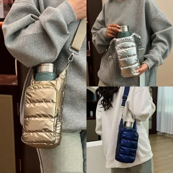 Bolsa Para Garrafa De Água UPSTOP , Alça De Ombro Ajustável , Manga Térmica Copo De Caneca A Vácuo , À Prova D'água