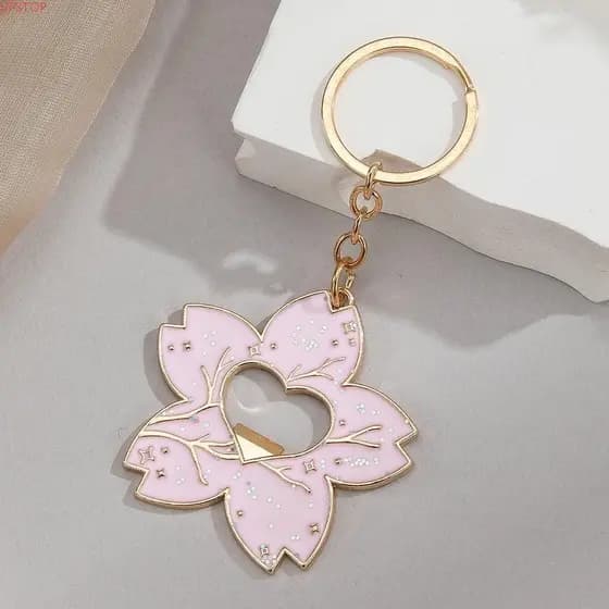 Chaveiro De Metal UPSTOP , Abridor De Garrafas Multifuncional Portátil , Pingente De Bolsa Sakura Rosa
