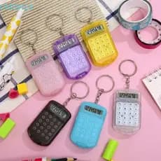Calculadora ORIENTLII , Mini Chaveiro Com Display De 8 Dígitos , Papelaria Criativa Leve Para Estudantes
