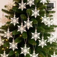 Natal Floco de Neve Kit 10 unidades para Árvore Decoração