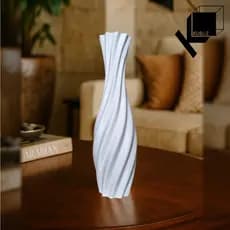 Vaso Decorativo 3D Ondulado Moderno Elegante para Sala Mesa Casa Escritório e Interiores Design Luxo