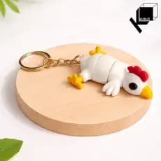 Chaveiro Galinha Articulada para Mochila Divertido Resistente Perfeito para Personalizar seu Estilo