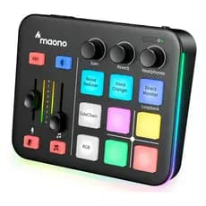 Mesa de Som Mixer de Áudio Gamer Rgb Streamers Djs Maonocaster G1 Neo