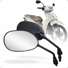 Retrovisor Da Biz 125 Par Espelho Convexa Para Bros Cg Pop