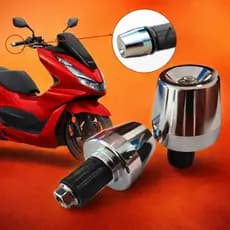 Par Peso de Guidão PCX 150 Aço Maciço Cromado com Bucha – Acabamento Premium