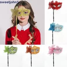 SWEETJOHN1 Máscara De Mão De Borboleta , Festa De Halloween Requintada Cosplay Propaganda Com Vara Desempenho De Dança