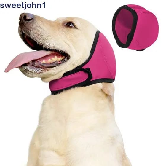 SWEETJOHN1 Capas Para Orelhas De Cachorro , Protetor De Orelha Calmante Ajustável Anti-Ruído , Protetores Animais De Est
