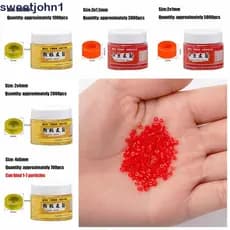 SWEETJOHN1 5000 Peças De Faixas De Borracha Para Isca De Pesca , Faixa Elástica Iscas De Minhoca De Sangue Vermelha , Am