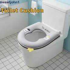 Almofada Para Tapete De Vaso Sanitário SWEETJOHN1 , Capa De Assento Com Padrão De Desenho Animado Espessado Protetora Fe