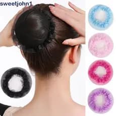 SWEETJOHN1 Rede De Cabelo Elástica , Faixas De Cabeça Ajustáveis , De Balé , Moda Headwear Menina Bun Cover Snood