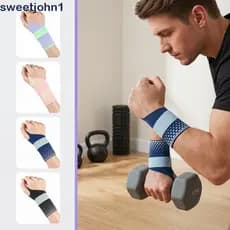 SWEETJOHN1 Cinta De Pulso , Protetor Esportivo De Fixação Conjunta Ajustável , Suporte Respirável Confortável
