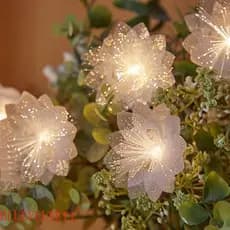 Luzes De Corda De Flores De Fibra Óptica BLUEVELVET1 , Lâmpadas De Fadas De Camada Dupla Alimentadas Por Bateria , LED