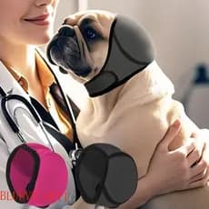 BLUEVELVET1 Protetor De Orelha Calmante Para Cães , Capas Ajustáveis Antirruído Protetores Animais De Estimação À Prova