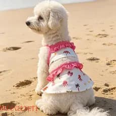 BLUEVELVET1 Colete De Biquíni Para Cachorro , Maiô Fino E Respirável Com Estampa De Desenho Animado Animais De Estimação