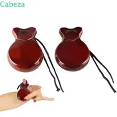 CABEZA1 Castanholas De Dança Flamenco , Espanholas Tradicionais Manuais Com Bordas Polidas