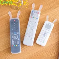 CABEZA1 Capa De Controle Remoto À Prova De Poeira Smart TV Coelho Orelha Luminosa Fluorescente Transparente Protetor