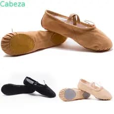 CABEZA1 Sapatos De Dança Chinelos Ginástica Ballet Yoga Treinamento Lona Couro Crianças Gils