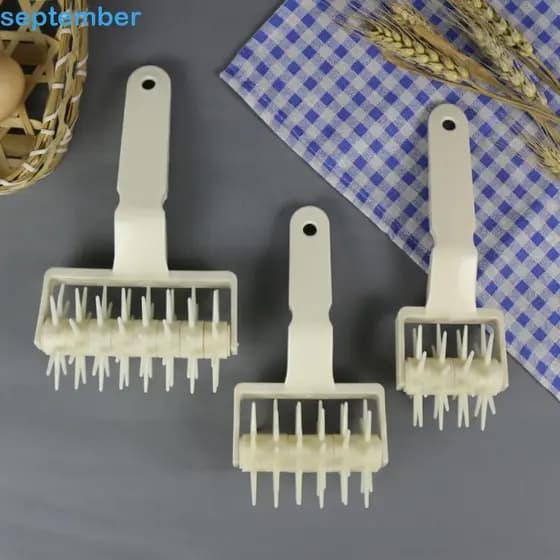 Pino De Rolo De Pizza SEPTEMBERB , Perfurador De Massa Com Cabo De Plástico , Rodas De Agulha De Torta DIY Penduradas E