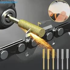 SEPTEMBERB 5 Peças De Pedra De Afiador De Motosserra , Arquivo Revestido De Diamante De Rebarba Cilíndrica , Polimento D