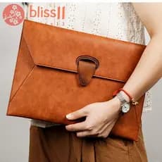 Bolsa De Arquivo De Dados BLISS11 , Armazenamento De A4 De Couro À Prova D'água Portátil Espessada