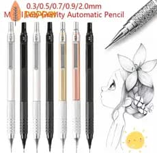 Lápis Mecânico PEPPER , Metal 0,3/0,5/0,7/0,9/2,0mm Automático , Desenho Criativo De Desenhos Animados De Papelaria De Baixa Gravidade