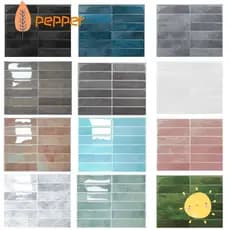 Adesivos De Parede Autoadesivos De Azulejo PEPPER , Papel À Prova De Umidade Antiincrustante , Adesivo De Fogão DIY D'ág