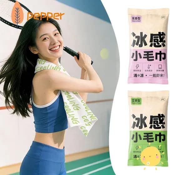 PEPPER 10Pcs Toalha De Resfriamento , Toalhetes De Gelo De Secagem Rápida Respiráveis , Fria Instantânea Para Prevenção
