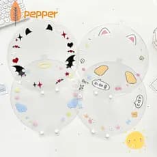 Capa De Ventilador PEPPER Picket , Manga Uchiwa De PVC , Protetora De Mão Portátil À Prova De Poeira