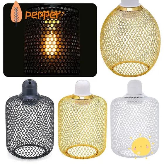 Capas De Lâmpada PEPPER , Luminárias De Iluminação Interna Estilo Europa América , Abajur De Ferro Lustre Simples