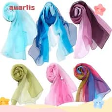 AMARLIS Lenço De Seda Senhora Ar Condicionado Feminino Shawl Hijab Cabelo Chiffon Scarf