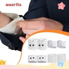 Punhos De Pulso Falsos AMARLIS , Coleiras Falsas De Poliéster Preto Branco , Camisa Acessória De Fantasia , Simples
